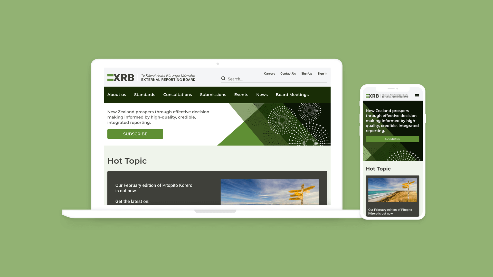 External Reporting Board | XRB | Website Design | Development