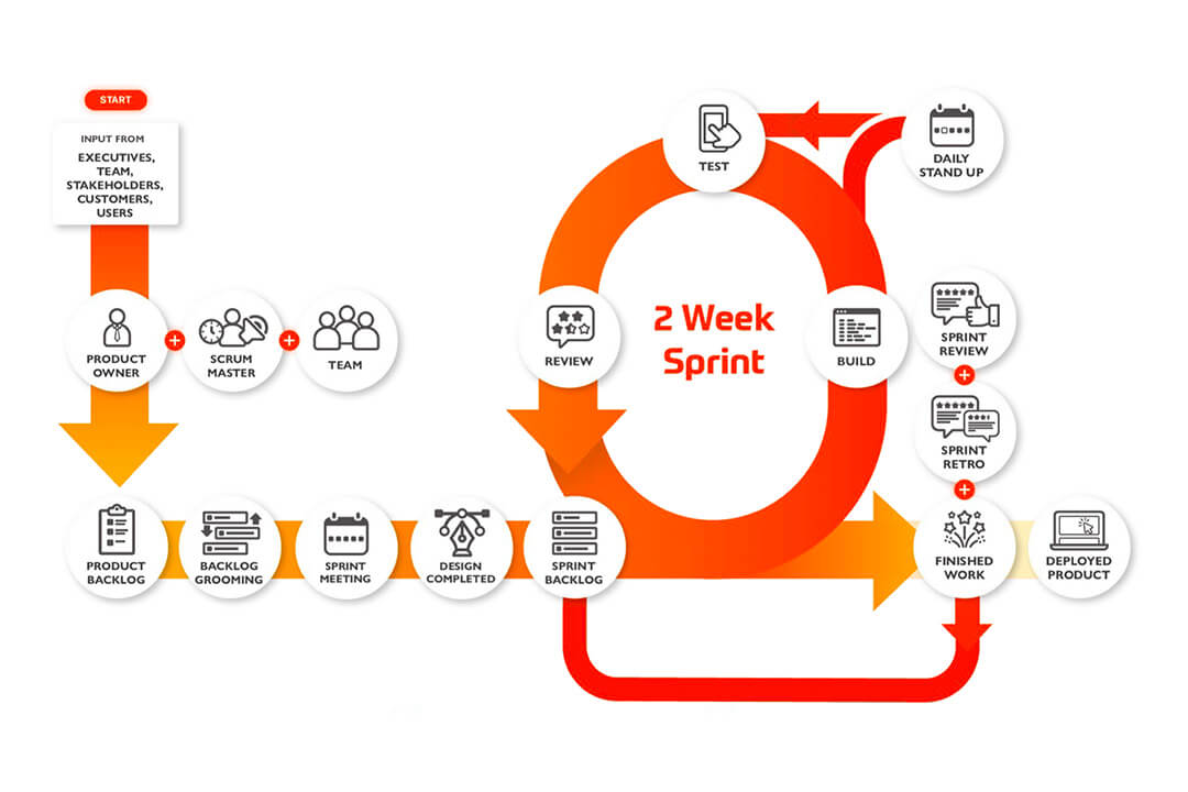 Agile process infographic