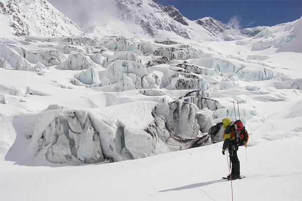 backcountry skiing stock photo 2