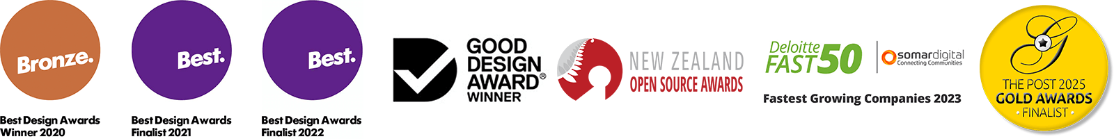 badges of awards somar digital has won
