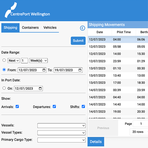 centreport centric web portal