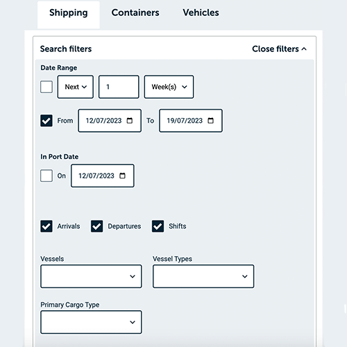 centreport website track my ship