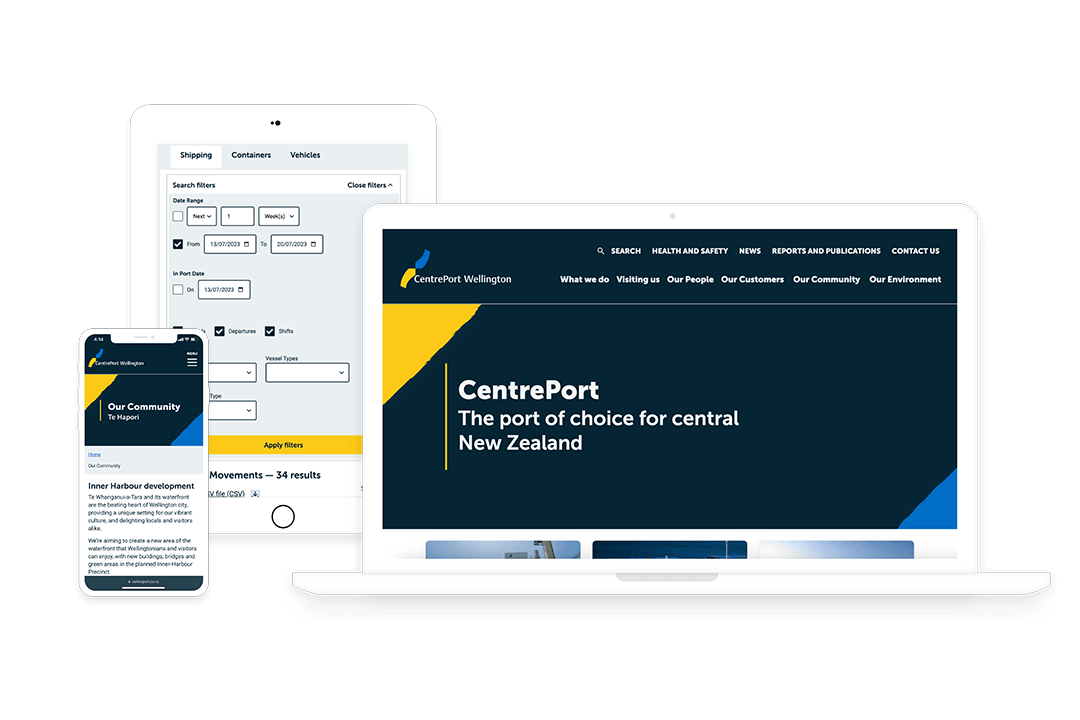 centreport wellington responsive website design v3