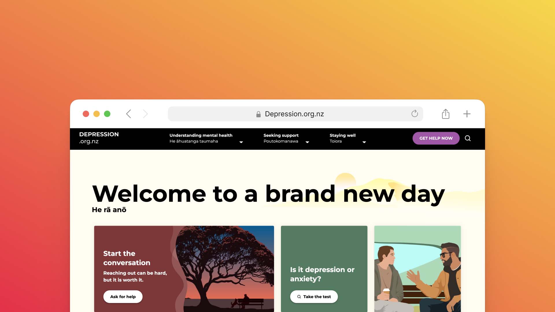 Depression website redesign