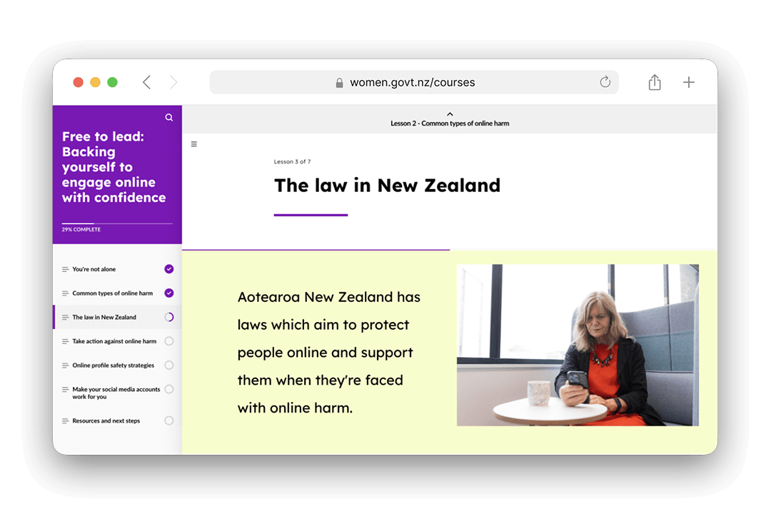 desktop screen showing free to lead toolkit from ministry for women website