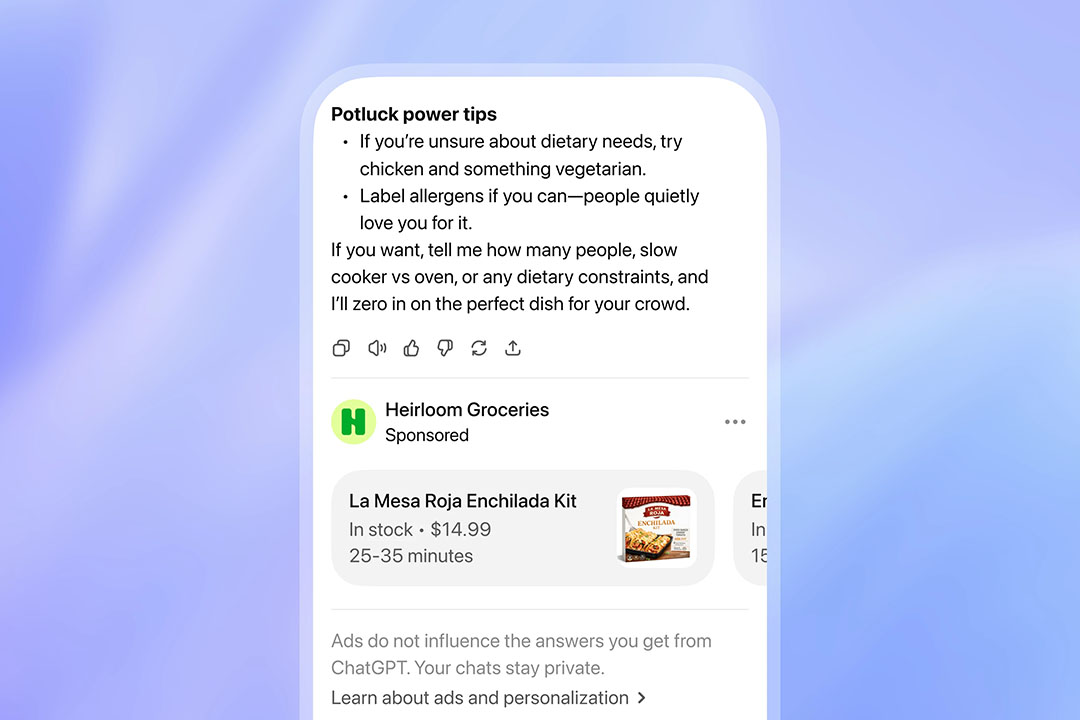 example of chatgpt ads on mobile