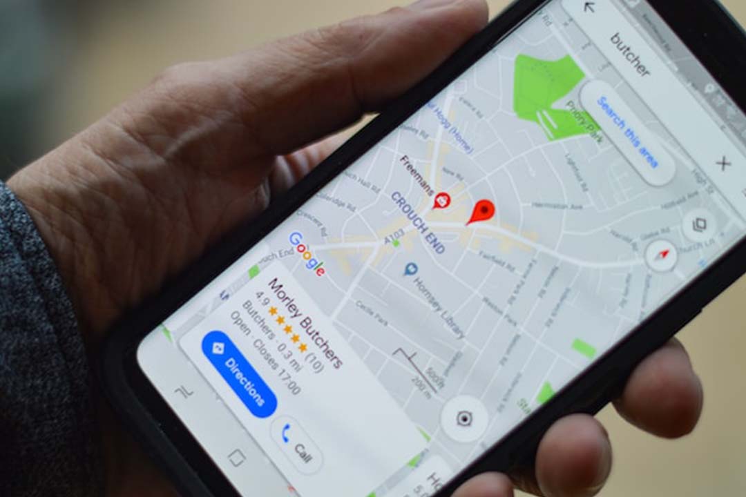 google maps on mobile phone