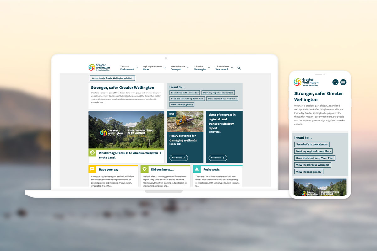 Greater Wellington Regional Council | Web Design