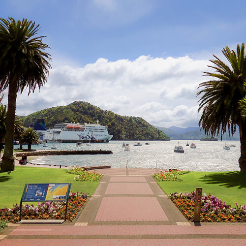 interislander docked at picton harbour