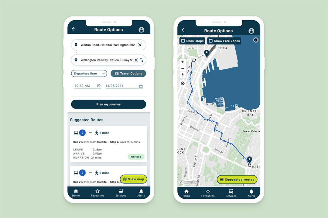 metlink bus journey planner