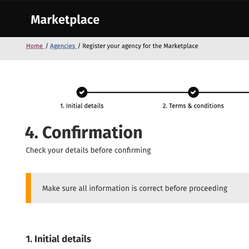 marketplace confirmation square
