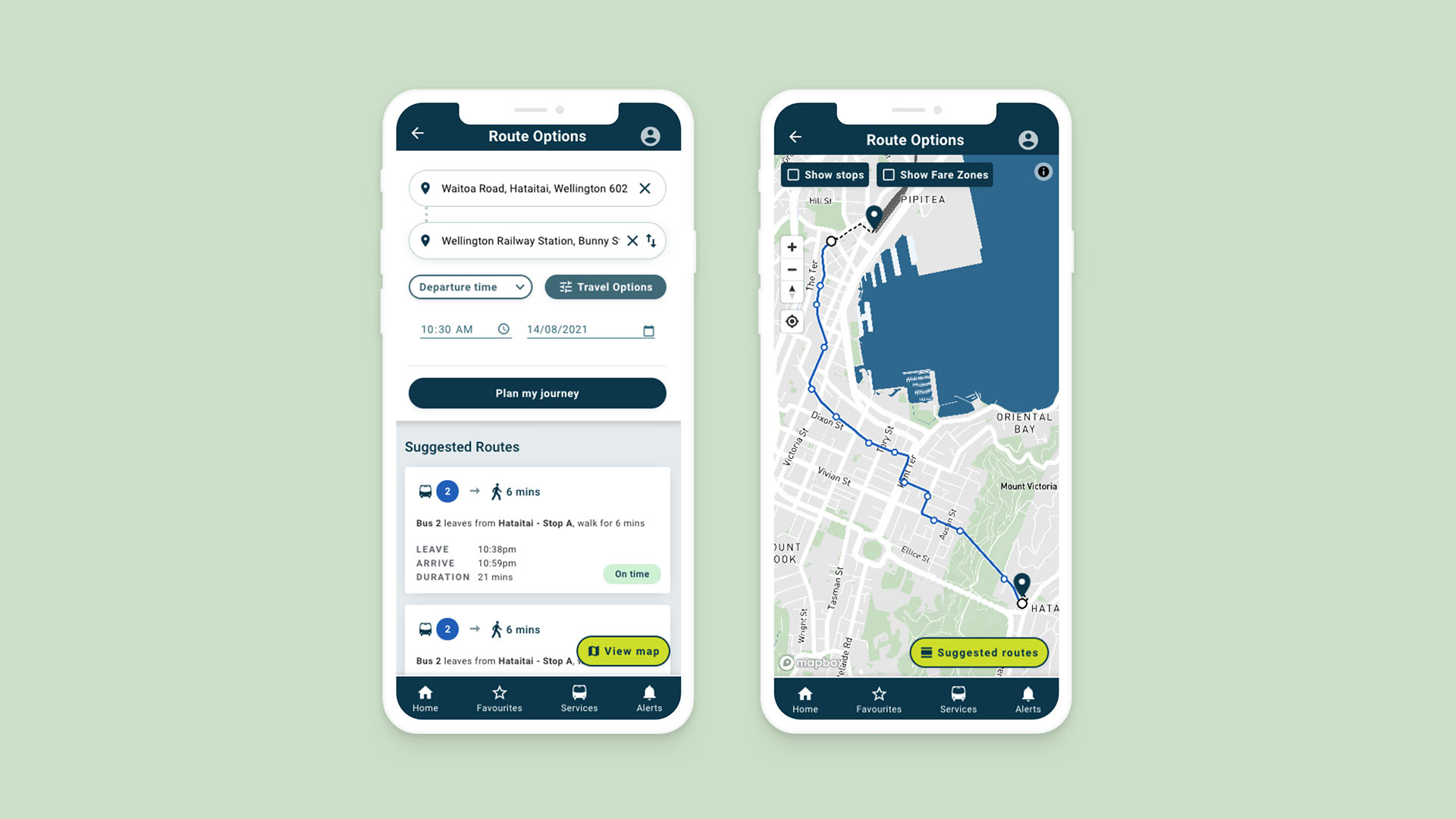 Web app development and design for Public Transport