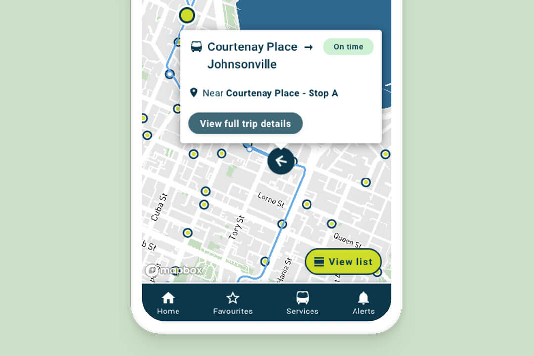 Metlink real time info example
