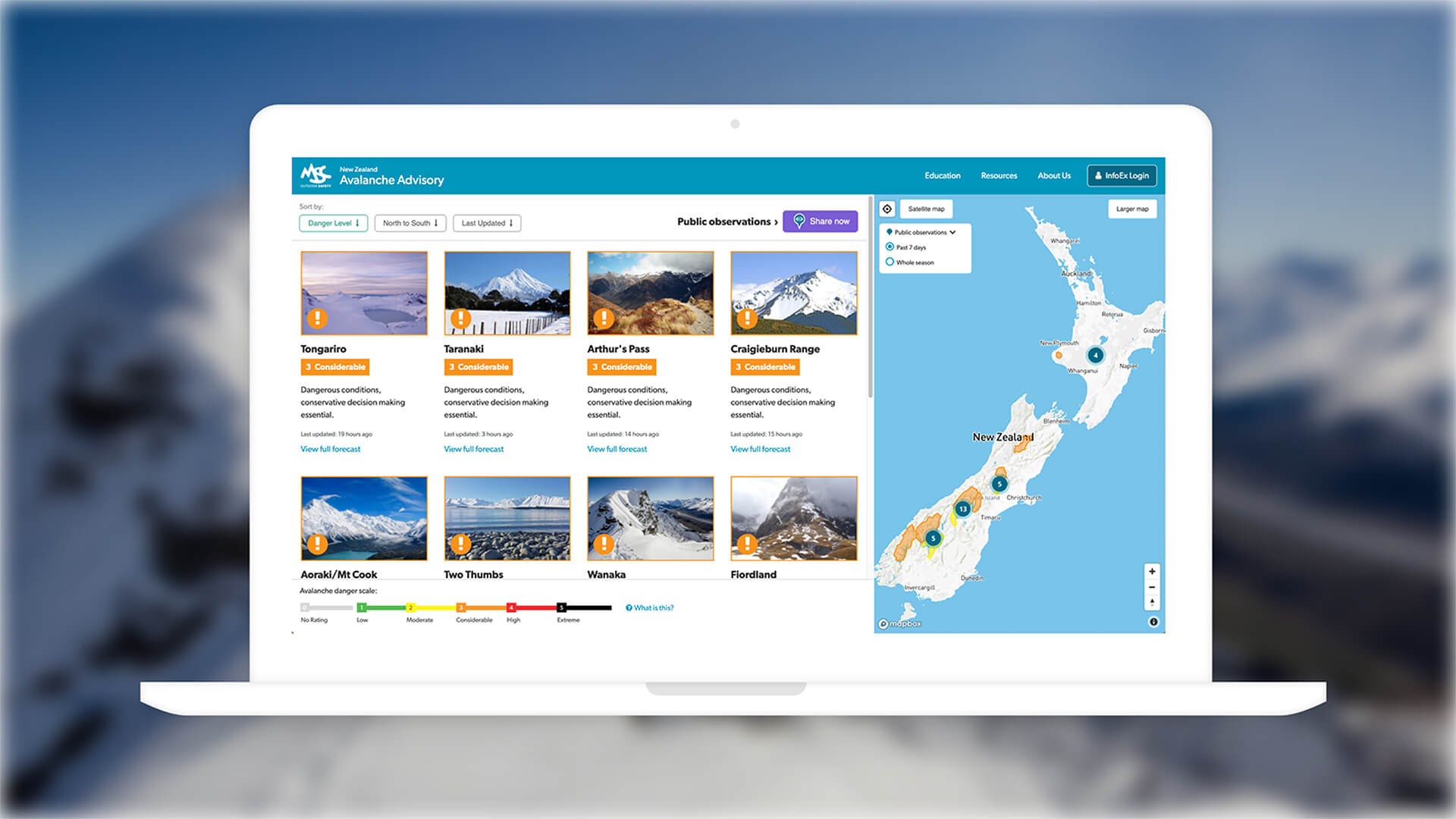 New Zealand Avalanche Advisory | Website Design | Project