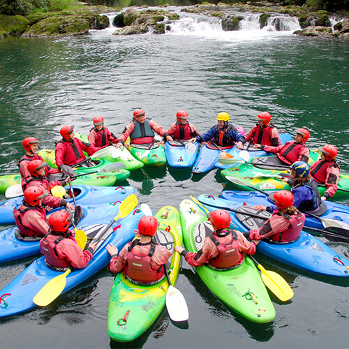 outward bound group kayaking