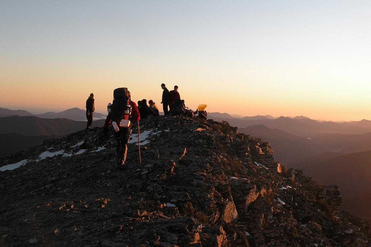 outward bound mountain sunset