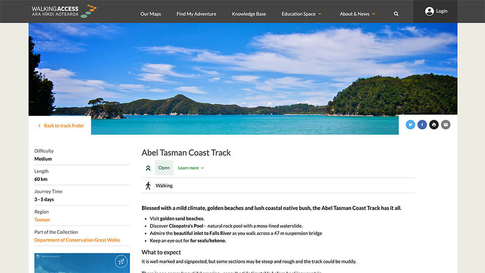 wac abel tasman web page